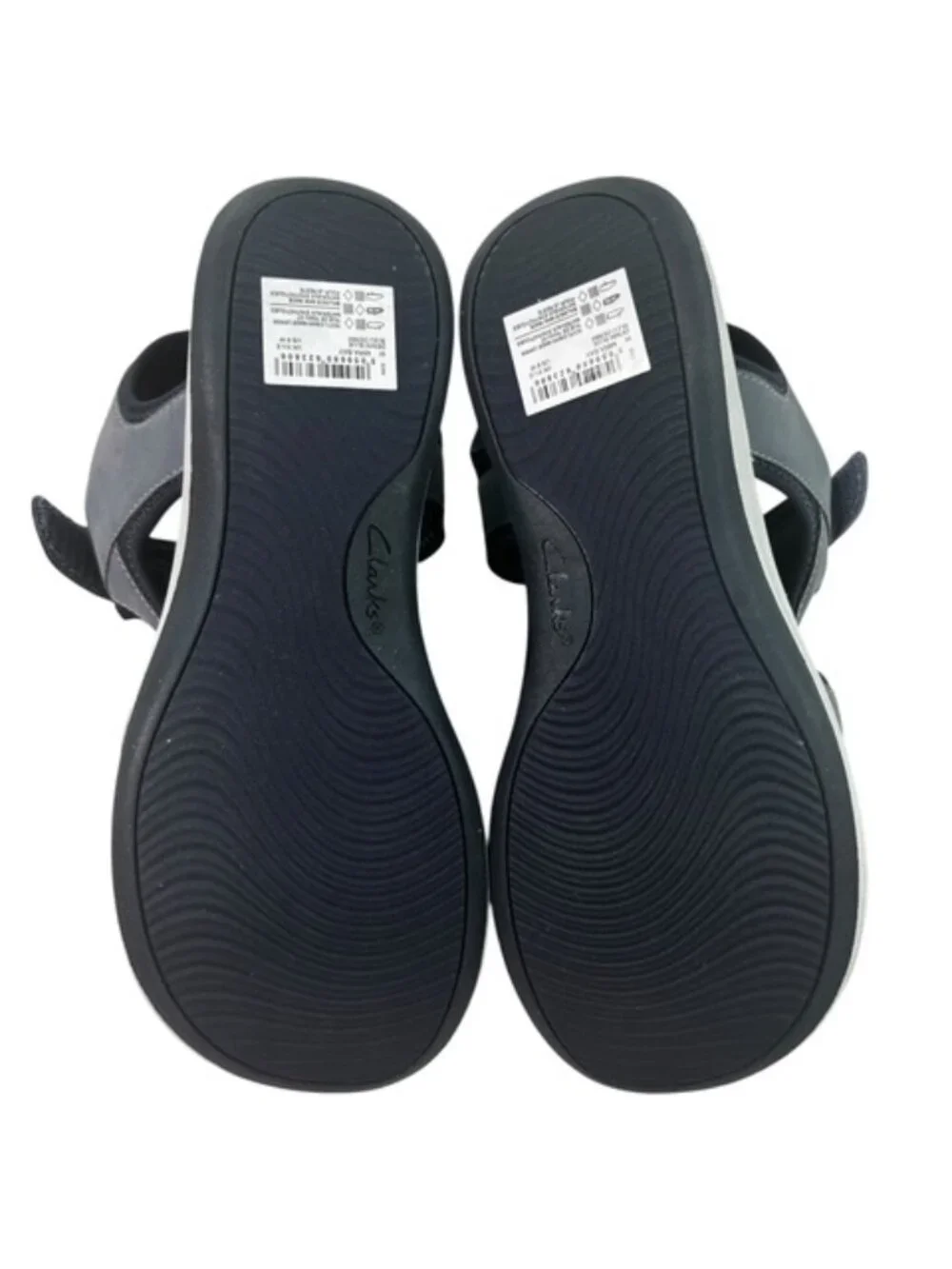 Clarks Mira Bay Shoes Womens 8 Wide Denim Blue Cloudsteppers Sandals Comfort